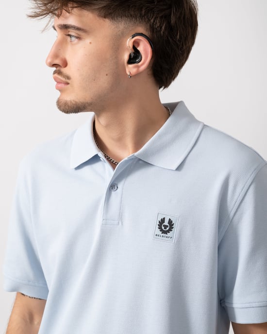 Short Sleeve Polo in Light Blue - Image 2