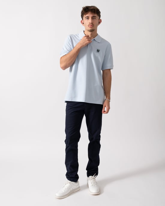 Short Sleeve Polo in Light Blue - Image 4