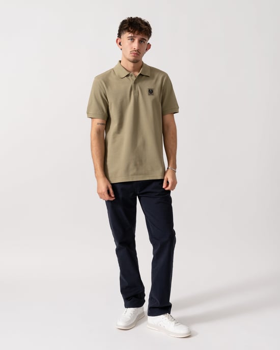 Short Sleeved Polo in Sage Green - Image 3