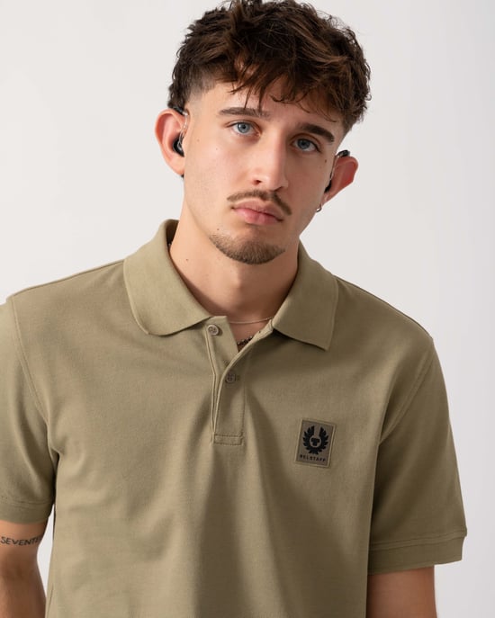 Short Sleeved Polo in Sage Green - Image 4