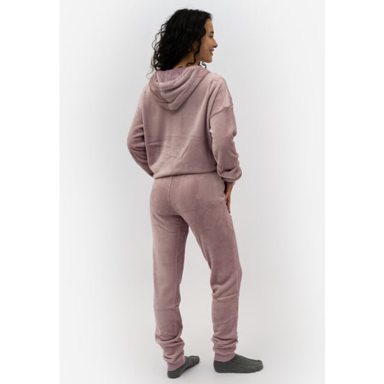 Apollo Dames huispak loungewear fleece incl capuchon pastel - Image 2
