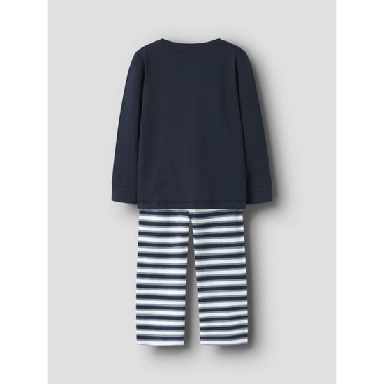 Name It Jongens lange pyjama set nmmramel gestreept donkerblauw - Image 2