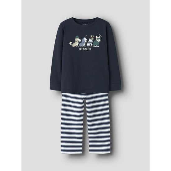 Name It Jongens lange pyjama set nmmramel gestreept donkerblauw - Image 4