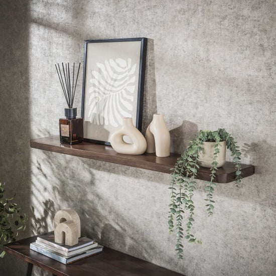 Hoyz wandplank carve 120cm massief acacia - Image 1