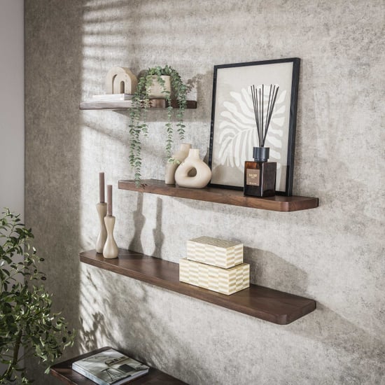 Hoyz wandplank carve 120cm massief acacia - Image 3
