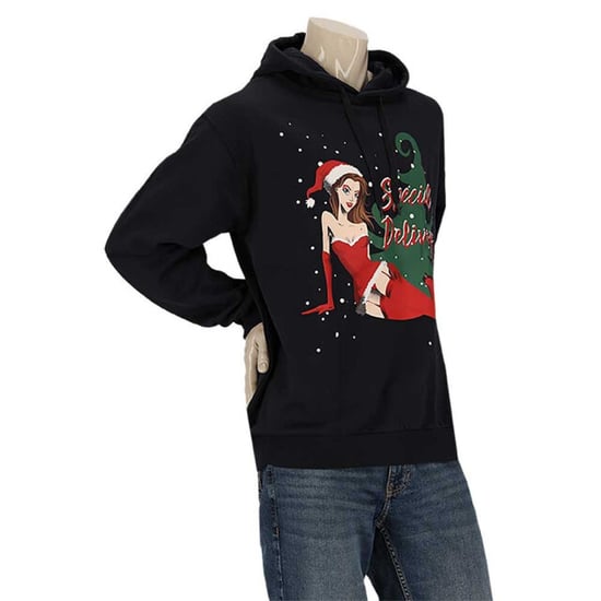 Apollo Heren foute kersttrui hoodie foute kerst print donker - Image 2