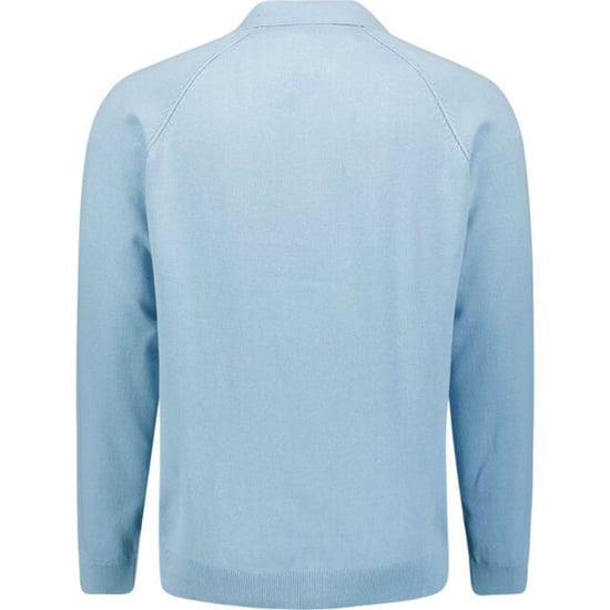 No Excess Pullover polo half zip solid dusty blue - Image 4