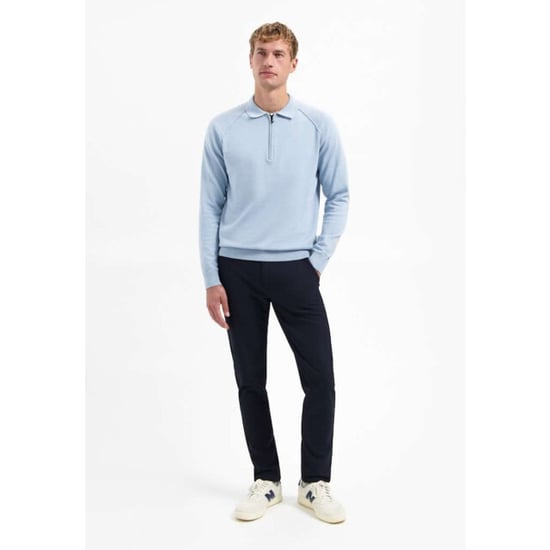 No Excess Pullover polo half zip solid dusty blue - Image 6