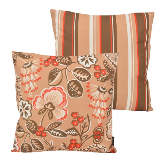 NOVÉE Sierkussen flower / stripe beige outdoor | 45 x 45 cm | katoen - Image 1
