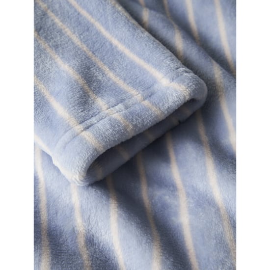 Name It Meisjes badjas fluweel nkfrose blauw gestreept - Image 4
