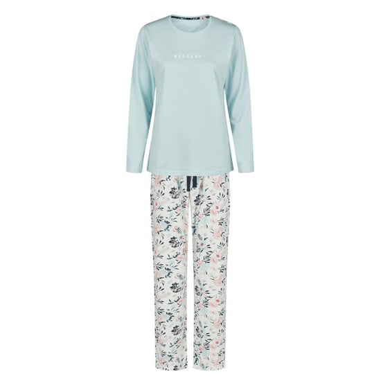 By Louise Dames pyjama set lang blauw gebloemd - Image 1