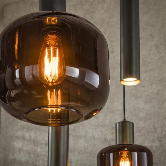 Hoyz hanglamp bronza mix 4+3-lichts sienna brown - Image 2