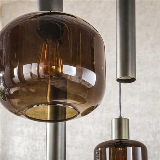 Hoyz hanglamp bronza mix 4+3-lichts sienna brown - Image 5