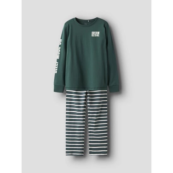 Name It Jongens lange pyjama set nkmramel gestreept - Image 5