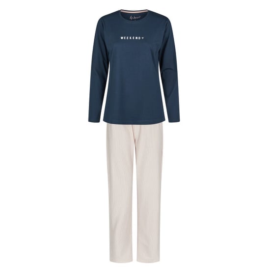 By Louise Dames pyjama set lang blauw/roze gestreept - Image 1