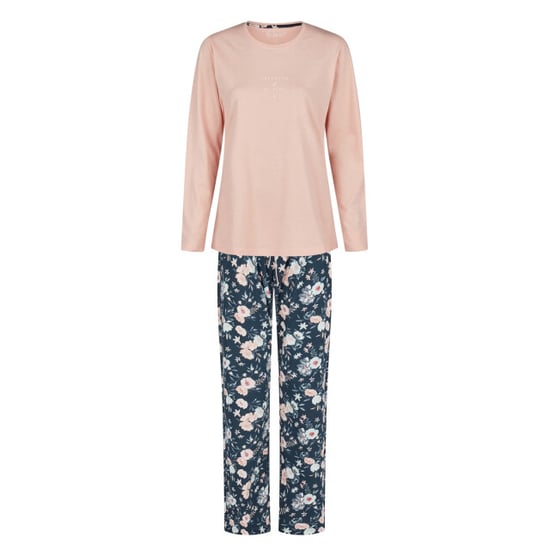 By Louise Dames pyjama set lang roze gebloemd - Image 1
