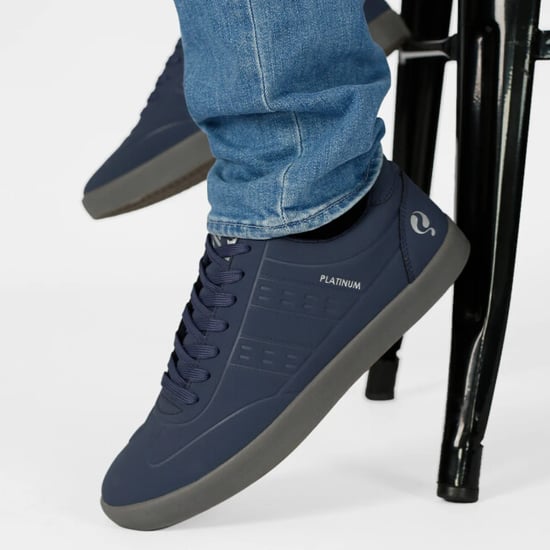 Q1905 Sneaker platinum one middenblauw/antraciet - Image 6