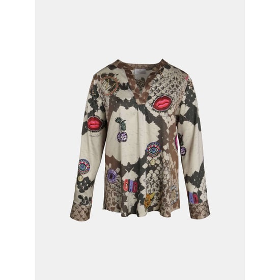 Mucho Gusto ® blouse grazie slangenprint en artistiek bedrukte patches - Image 2