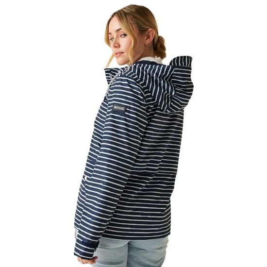 Regatta Womens/Ladies Bayletta II Painterly Stripe Waterproof Jacket (Navy/White) - Image 4