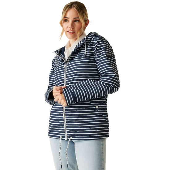 Regatta Womens/Ladies Bayletta II Painterly Stripe Waterproof Jacket (Navy/White) - Image 5