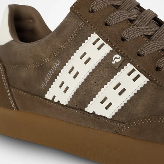 Q1905 Sneaker platinum middenbruin/offwhite/gum - Image 6