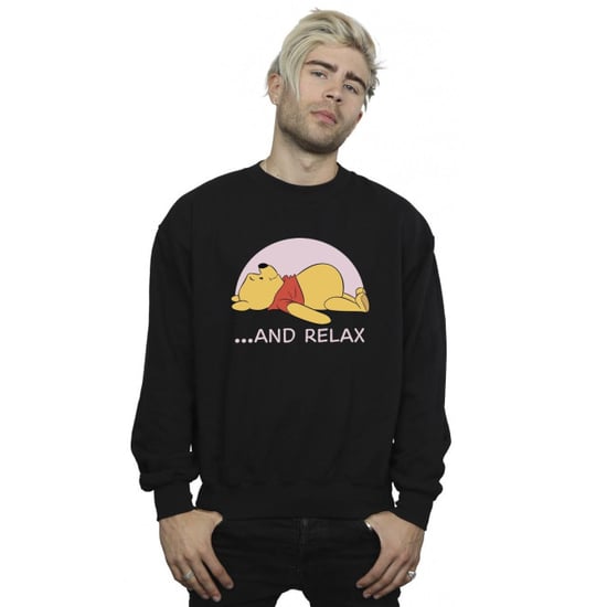Disney Mens Winnie The Pooh Relax Sweatshirt (Black) - Image 3
