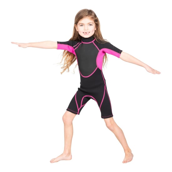 Trespass Childrens Girls Scubadive 3mm Kort Wetsuit (Zwart) - Image 4