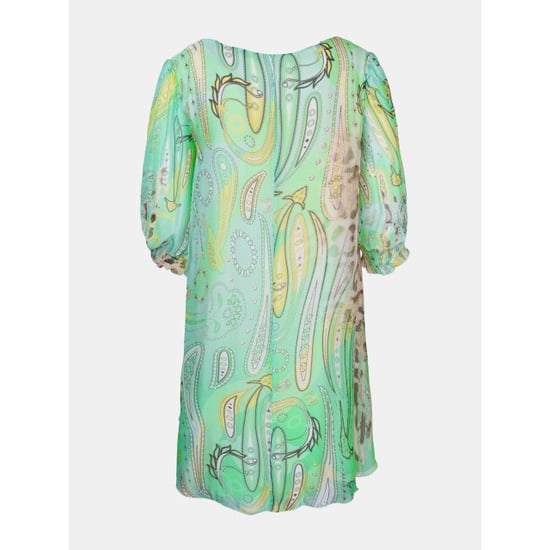 Mucho Gusto Jurk san leo groene paisley met luipaardprint - Image 3