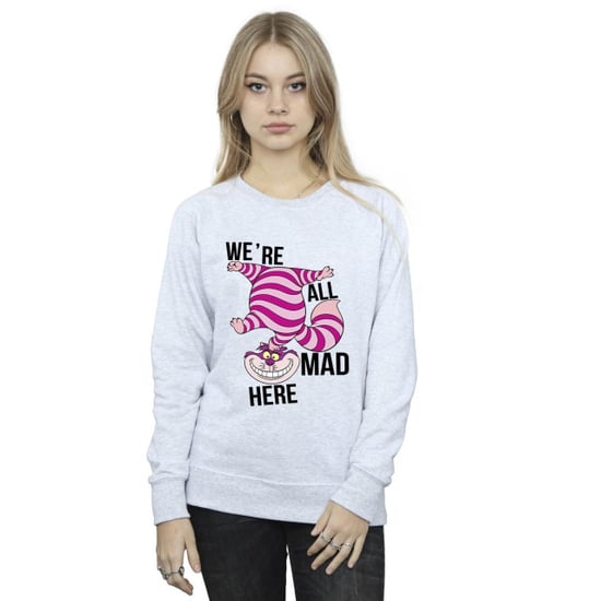 Disney Womens/Ladies Alice In Wonderland All Mad Here Sweatshirt (Sports Grey) - Image 3