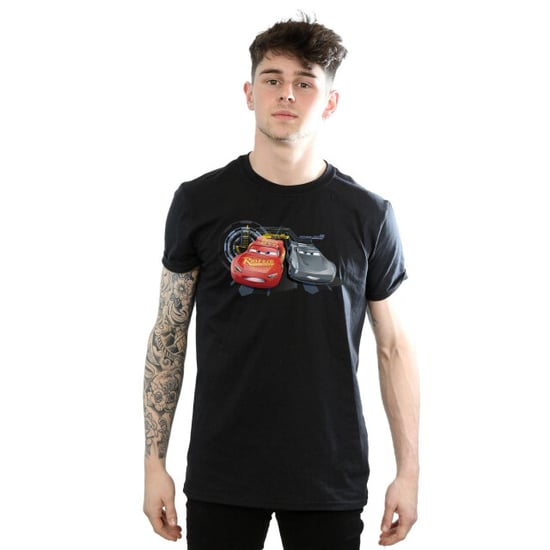 Disney Mens Cars Lightning Vs Storm T-Shirt (Black) - Image 4