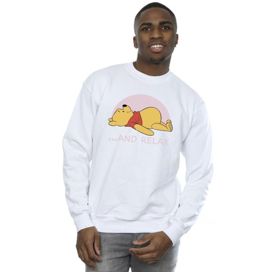 Disney Mens Winnie The Pooh Relax Sweatshirt (White) - Image 3