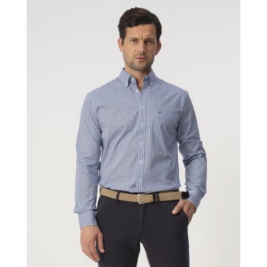 Campbell Casual overhemd donker - Image 1