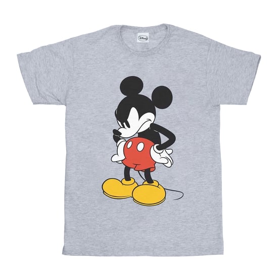 Disney Mens Mickey Mouse Angry Look Down T-Shirt (Sports Grey) - Image 1