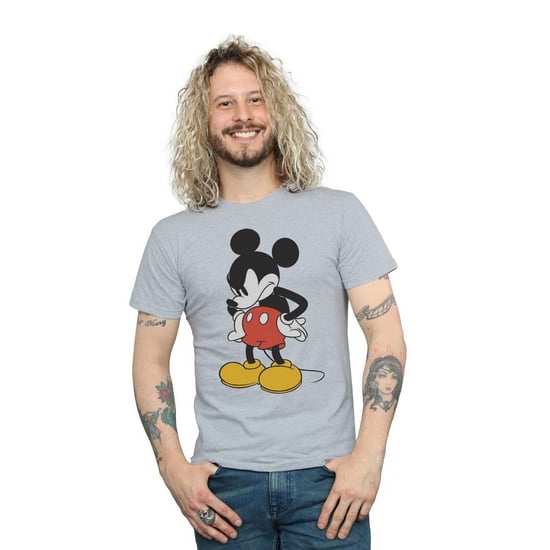 Disney Mens Mickey Mouse Angry Look Down T-Shirt (Sports Grey) - Image 3