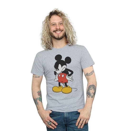 Disney Mens Mickey Mouse Angry Look Down T-Shirt (Sports Grey) - Image 4