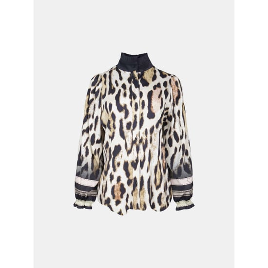 Mucho Gusto Blouse mainz blauw beige leopard print - Image 1