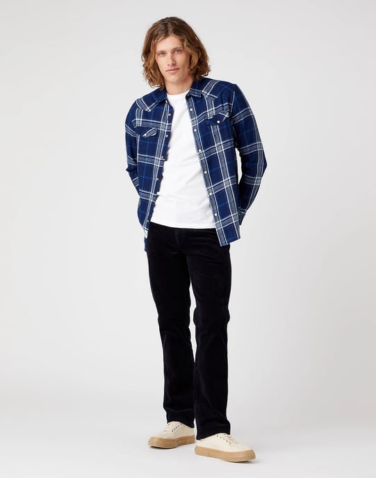 Wrangler Western shirt dark indigo regular fit - Image 2