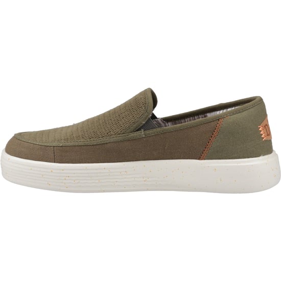 HEYDUDE Sunapee Coastline Cotton Blend Men's Olive Loafers - Image 5
