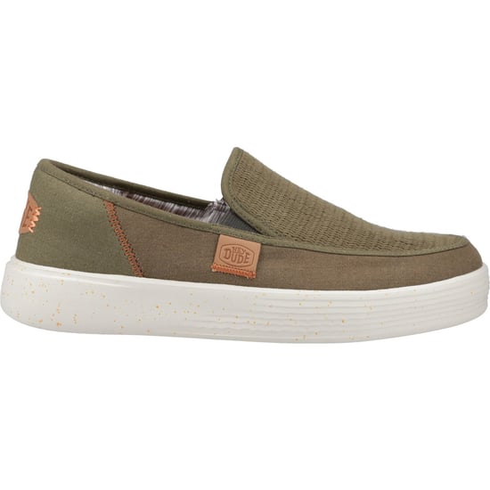 HEYDUDE Sunapee Coastline Cotton Blend Men's Olive Loafers - Image 6