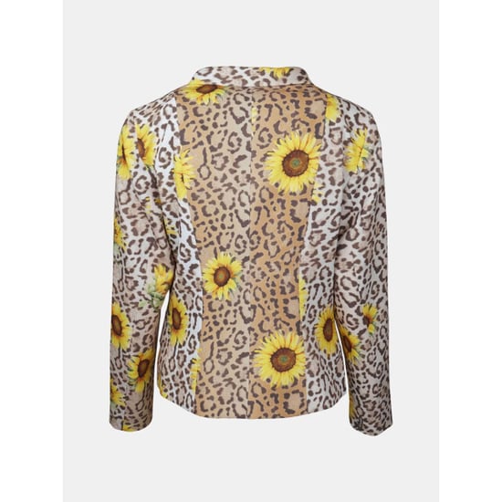 Mucho Gusto Blazer lesbos luipaardprint met zonnebloemen - Image 5