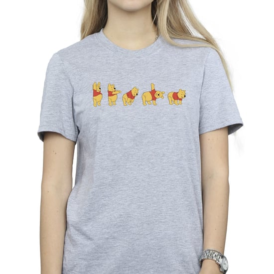 Disney Womens/Ladies Winnie The Pooh Stretching Cotton Boyfriend T-Shirt (Sports Grey) - Image 3