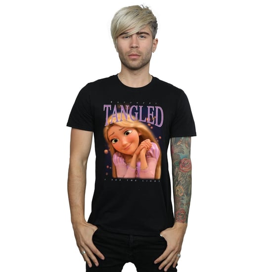 Disney Mens Tangled Rapunzel Montage T-Shirt (Black) - Image 3
