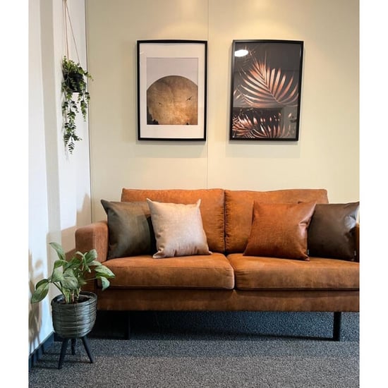 NOVÉE Sierkussen dallas leather sand | 45 x 45 cm | leder/polyester - Image 2