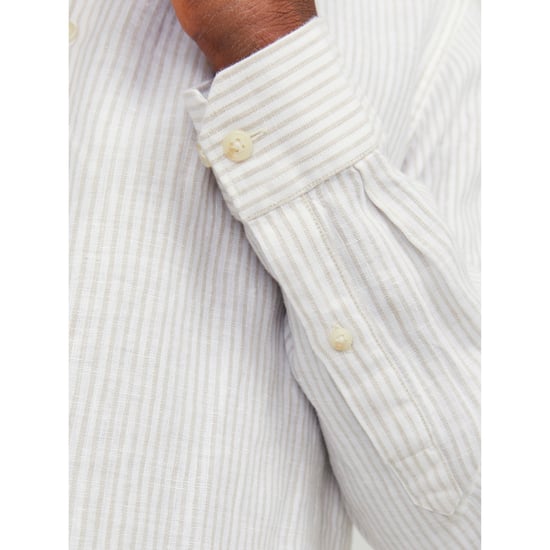 Jack & Jones Overhemden Parker Linen Stripe White - Image 3