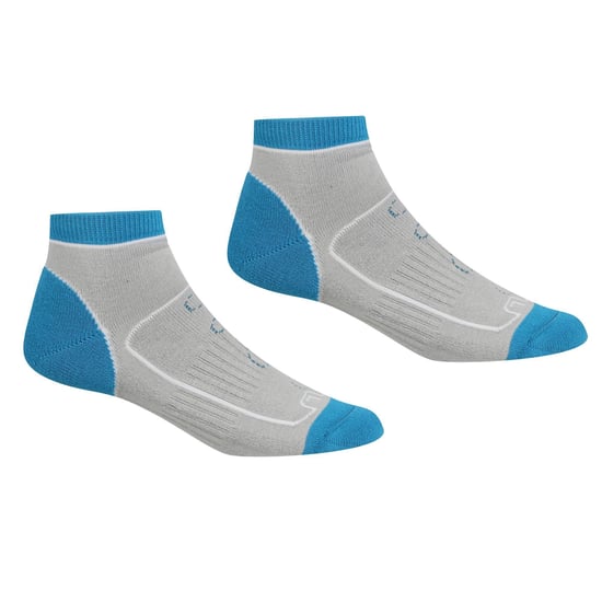 Regatta Dam/Lady Samaris Trail Colour Block Ankle Socks (Förpackning med 2) (Light Steel/Niagra Blue) - Image 1