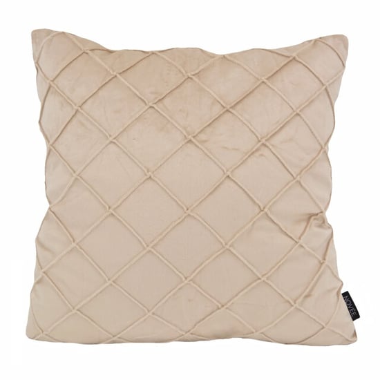 NOVÉE Sierkussen velvet cross beige | 45 x 45 cm | velvet/polyester - Image 1