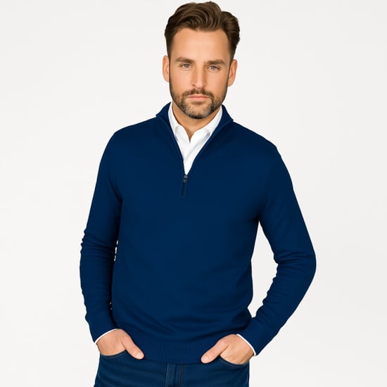 Cappuccino Italia Mock zip pullover - Image 2