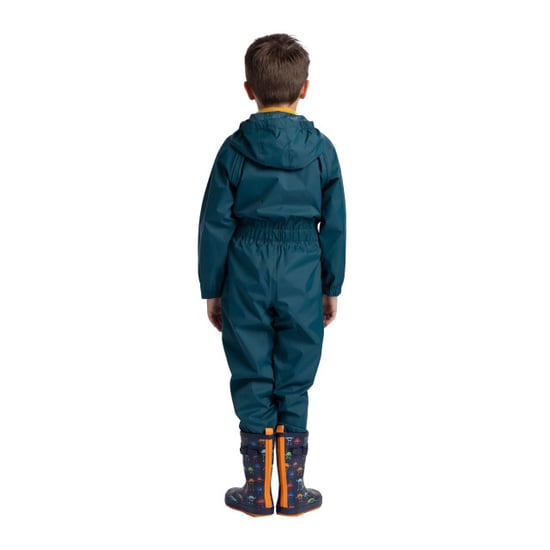 Trespass regndräkt med knappar för barn/ungdomar (Teal) - Image 4