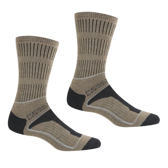 Regatta Womens/Ladies Samaris 3 Season Boot Socks (Moccasin Brown/Briar Grey) - Image 1