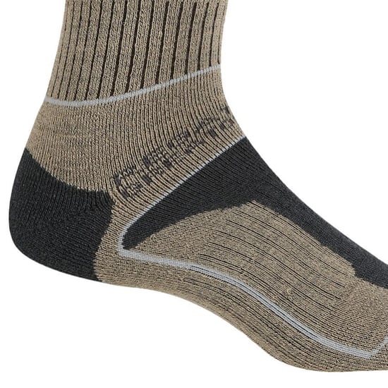 Regatta Womens/Ladies Samaris 3 Season Boot Socks (Moccasin Brown/Briar Grey) - Image 2